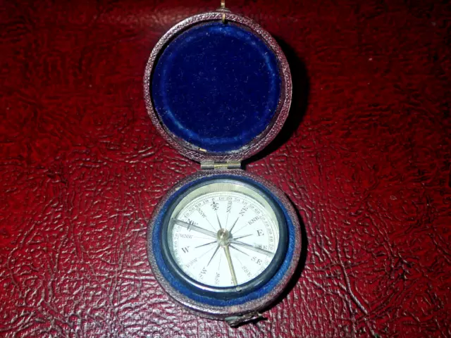 Antique Georgian Cased small Pocket Compass  lot LH14