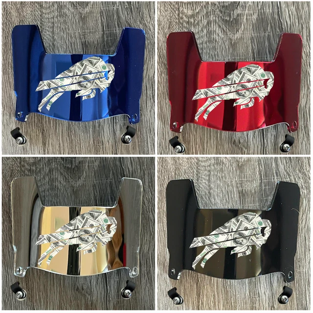 BUFFALO PREMIUM MONEY Print Mini Football Helmet Visor Shield Custom