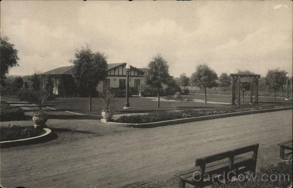 1915 Panama-California One-Story House with Sprawling Lawn and Landscaping