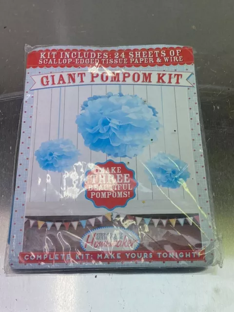 Blue Paper Pom Poms FOR SALE! - PicClick UK
