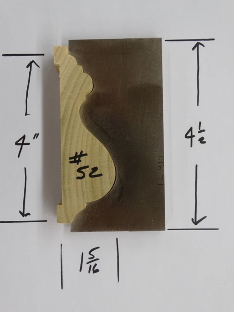 Shaper / Molder Custom Corrugated Back / CB Knives For 1 5/16" x 4" Casing