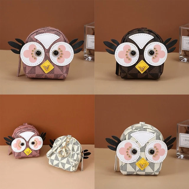 Animale mini borsa bambola ciondolo cartone animato gufo moneta portafoglio deposito borsa portamonete
