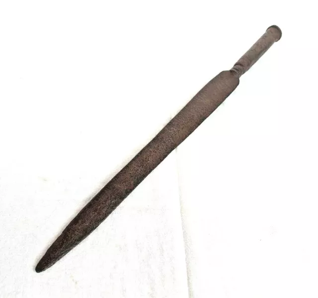 Original 1800's Old Vintage Mughal Antique Iron Hand Forged Rare Lion Face Spear
