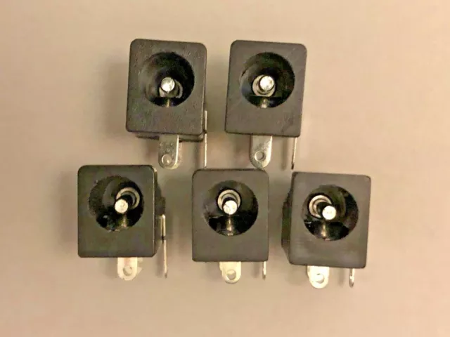 5pcs DC Jack DC-005 2.0 DC005 Power Socket, 5.5mm 2.1mm Flat Head Female Plug