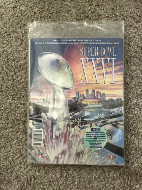 Super Bowl XXVI NFL Program Magazine 1992