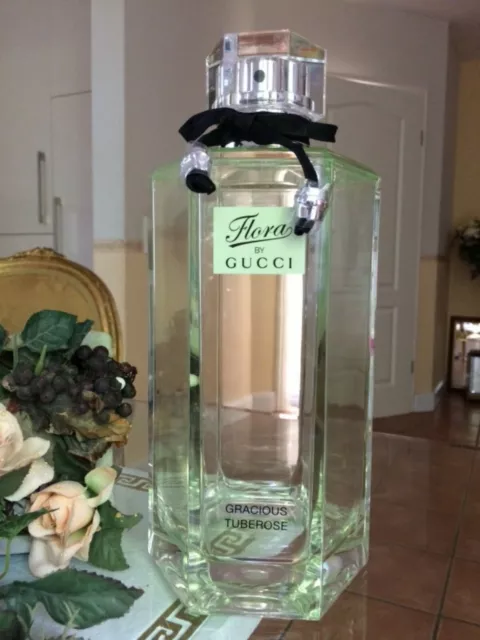 FLORA by GUCCI GROSS FACTICE Giant XXL Flakon/ Flasche RAR Sammler Factise GRÜN