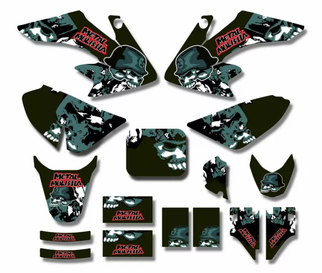 3M METAL MULISHA Decal Graphics Sticker Kit CRF50 Fairing 110cc 125cc PIT Bike