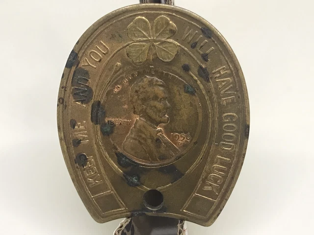 Encased Penny/Cent 1956-D Golden Anniversary Klaus The Store of Quality in Brass