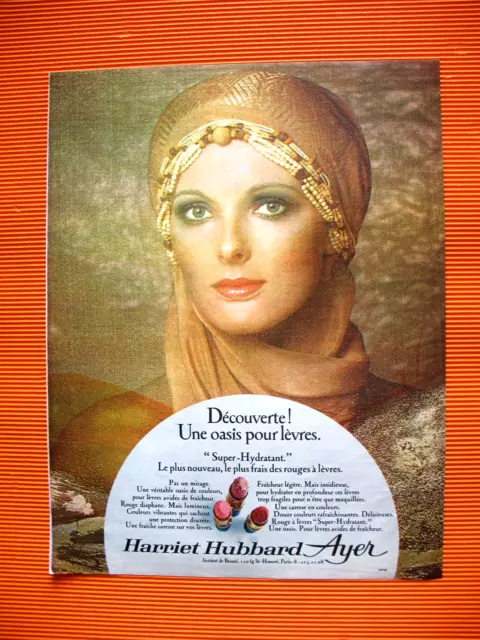 Publicite De Presse Harriet Hubbard Ayer Rouge A Levres Super Hydratant Ad 1971
