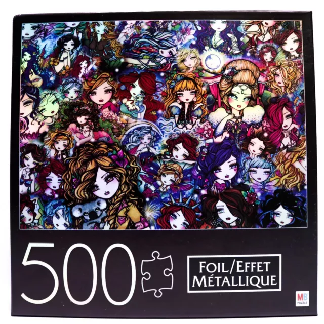 Doll Girl Collage | 500 Piece Jigsaw Puzzle - Foil/Effet Metallique - 24" x 18"