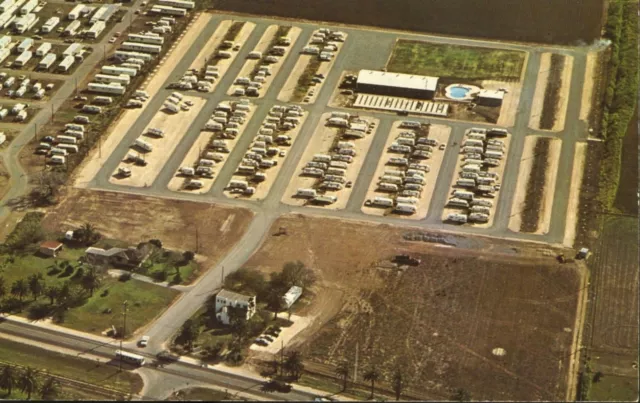 Magic Valley Trailer Park Weslaco TX Texas Aerial View Frank Whaley Postcard D2