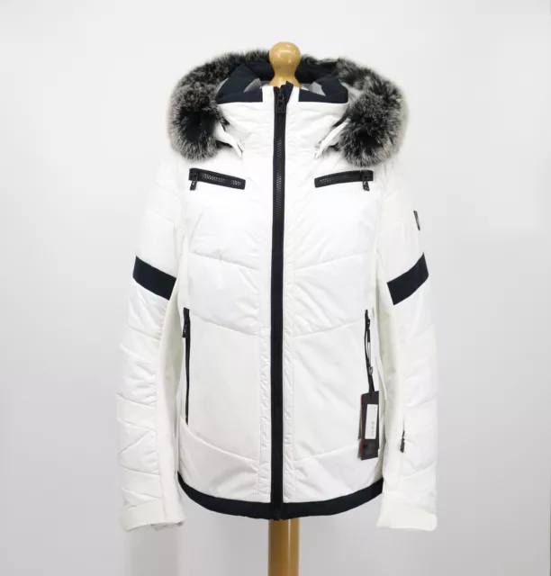 Toni Sailer Ts Luna Fur Technical Womens Ski Jacket Bright White Rrp £1220 Hh