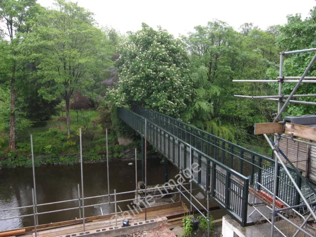 Photo 6x4 Private bridge to River Dee island Llangollen North-west of Lla c2010