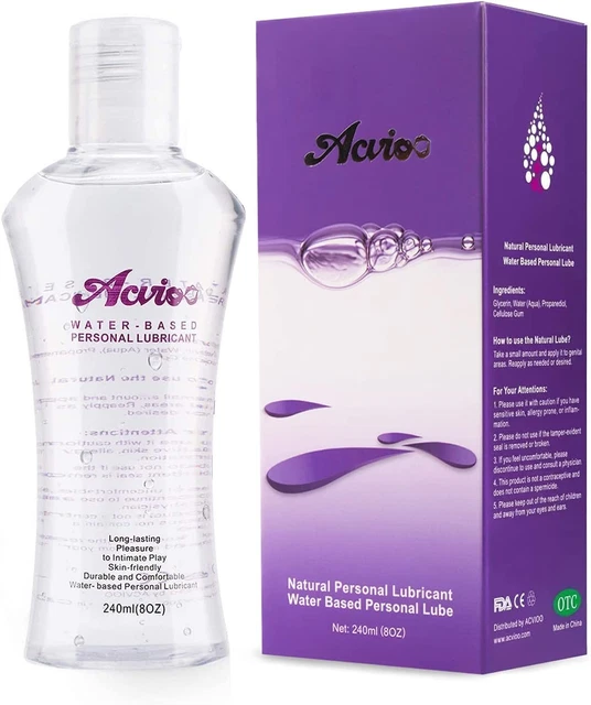 Acvioo Gel Lubrificante Intimo a Base D'Acqua Natural Lubrificante (240ml)