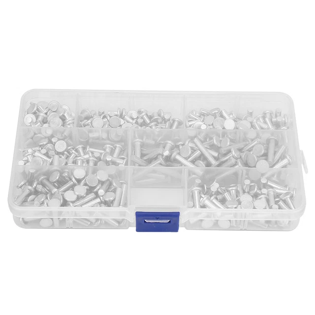 350pcs Flat Head Solid Rivet Good Corrosion Resistance M4 Lat Head Solid