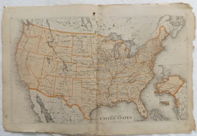 1875 Antique Original NY Cayuga County United States Indian Territory Map