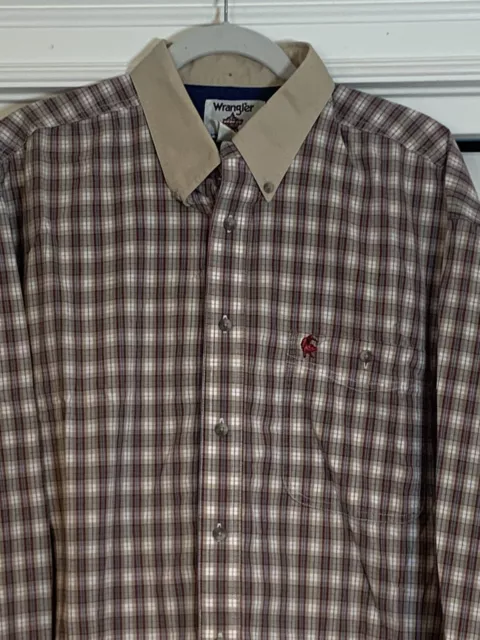 Men's Wrangler PBR® Logo Long Sleeve Plaid Western Snap Shirt In Grey Red –  La Raza Western Wear