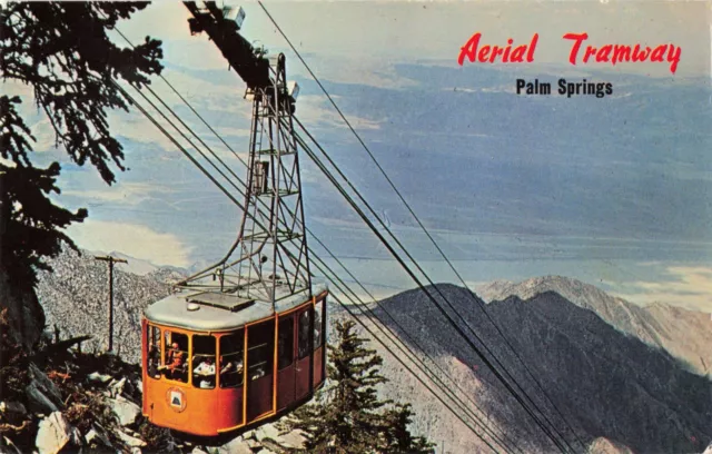Palm Springs CA California, Aerial Tramway, Scenic View, Vintage Postcard