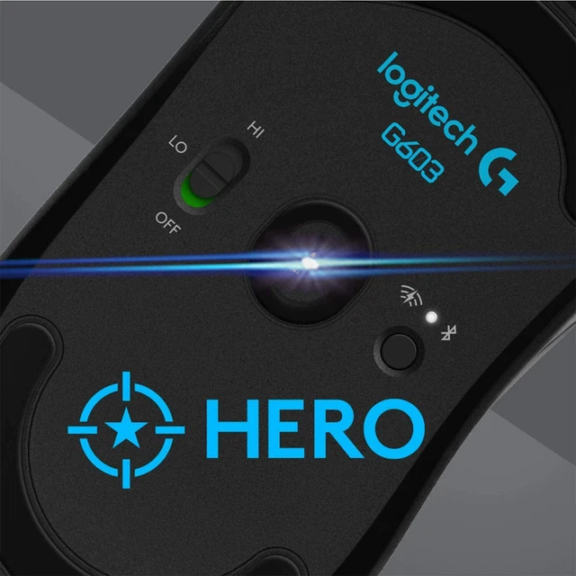 Logitech G603 LIGHTSPEED kabellose Gaming-Maus, HERO 12000 DPI Sensor. SG 4