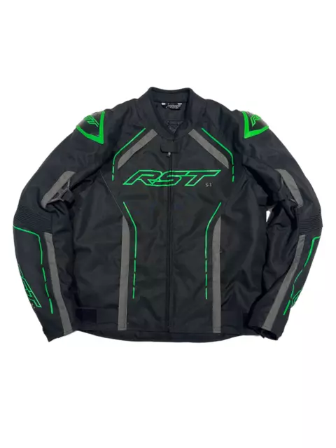RST S1 CE Mens Textile Motorcycle Jacket Black/Grey/Neon Green 42 £79. ...