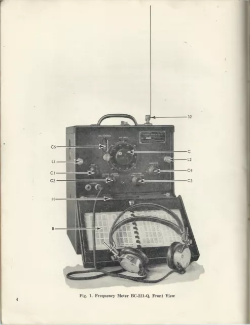 War Department - Manual Frequency Meter Set SCR 211Q - WWII 1943 - TM 11-300-Q 2