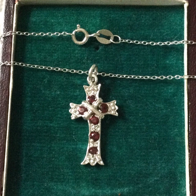 Pendentif Croix En Argent Sterling 925 - 54mm Pour Homme, Style Martelé Motard
