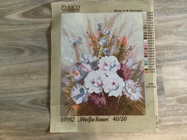 Rico Gobelin  Tapestry -to be stitched - Flowers