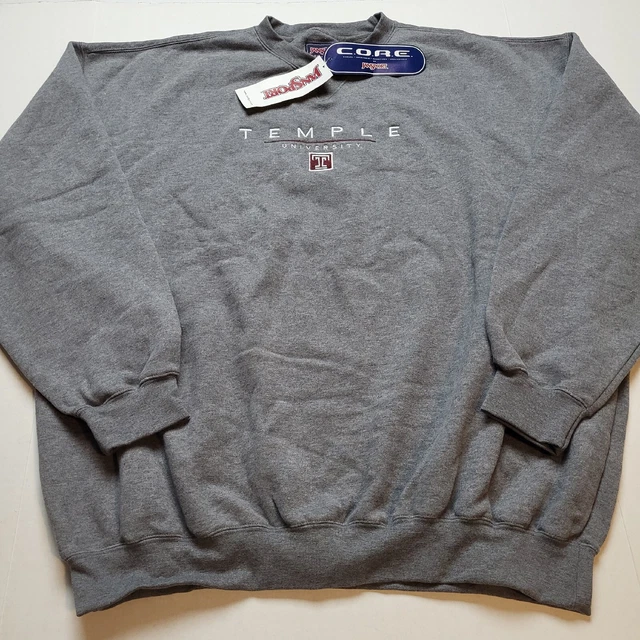 Temple University Sweatshirt Mens 2XL Jansport Gray Crewneck NWT Y2k E94
