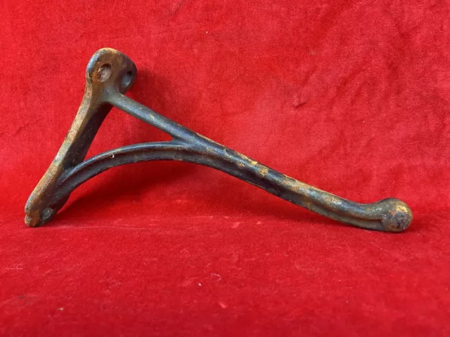 Lg Antique Hook 8"L Old Iron Hardware, Barn, Farm, Factory, No Cracks or Damage