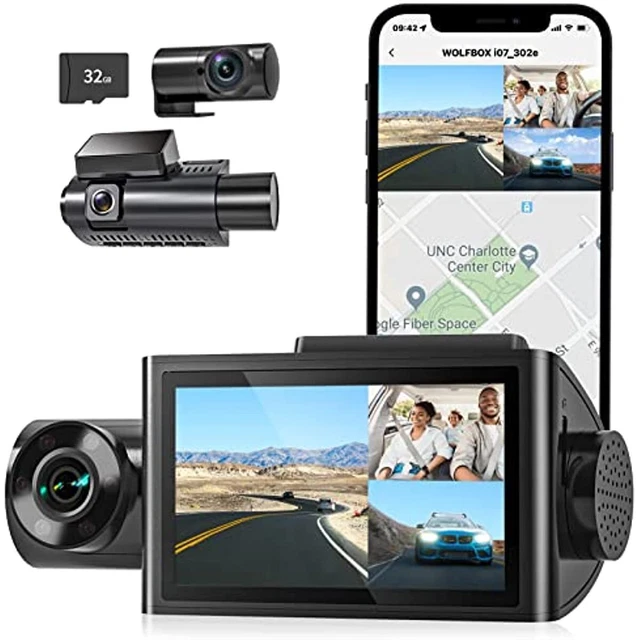 WOLFBOX 3 CHANNEL Dash Cam 4K