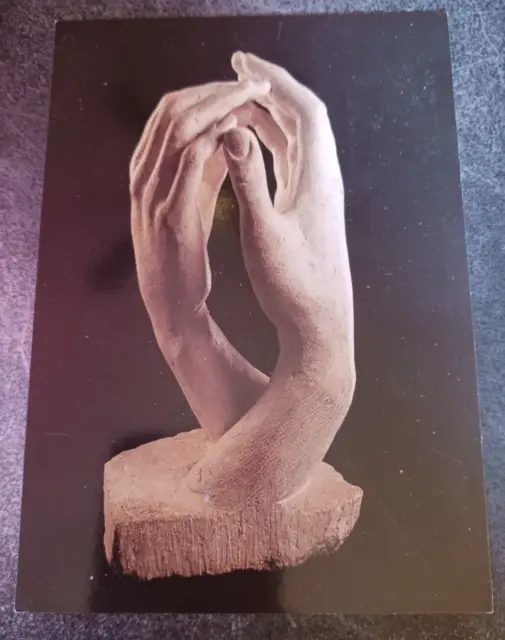 vtg postcard RODIN Cathedrale Hands sculpture  art unposted