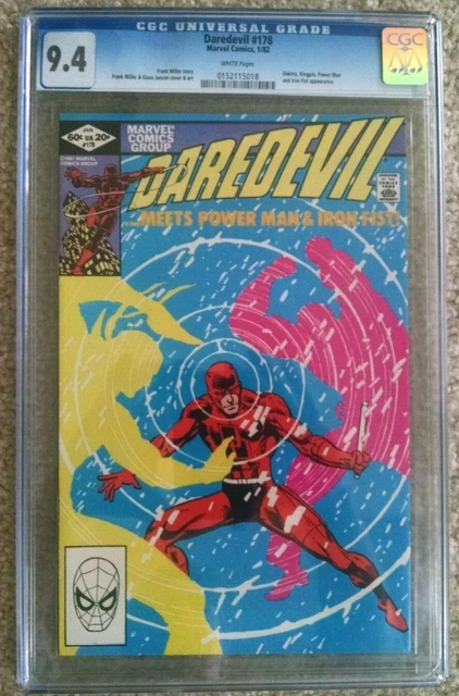 Daredevil 178 CGC 9.4  Power Man Iron Fist Elektra KIngpin Appearance!!