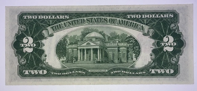 1928 ($2) Two Dollar Legal Tender Red Seal Crisp Clean Bold Colors Uncirculated 3