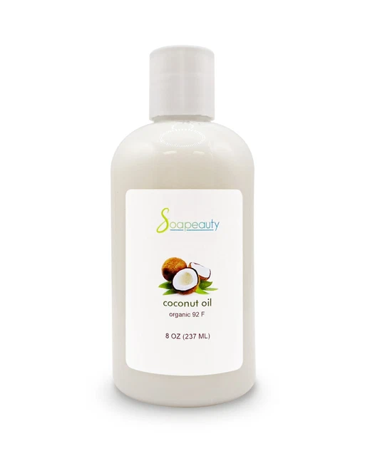 Aceite De Coco 92 Grados Refinado Blanqueado 100% Puro Natural Prensado En Frío 8 Oz