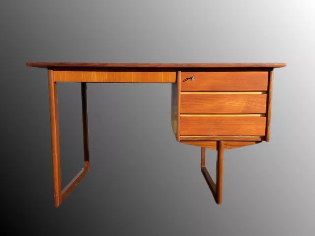 1960's Danish Teak Desk by VI-MA Mobler, Midcentury, Vintage, Retro