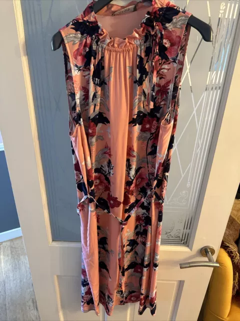 BNWT OASIS FLORAL MIDI DRESS Size 16 Wedding Christening Party Cruise Holiday