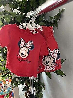 Per neonate 0-3 mesi GEORGE 2x Disney Minnie Mouse T-Shirt Top
