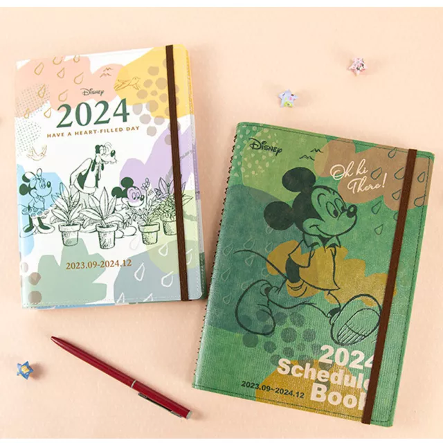 2024 MINNIE MICKEY Mouse Disney Schedule Book Floral Note Dairy Planner
