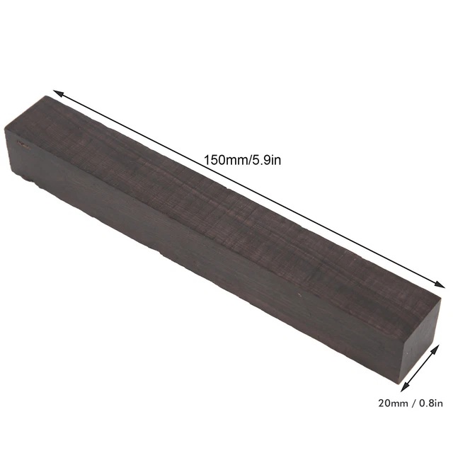 VGEBY DIY Ebony Wood Block, Ebony Wood Lumber Blank DIY Material For Music Instruments Handle Tools 12 4 2 5 Black Played Accessories Performance Accessories Ebony Wood Ebony Wood