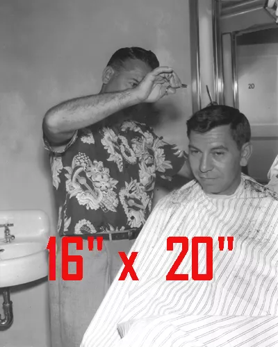 Jack Webb~Dragnet~Police~Barber~Decor~Hair Salon~Spa~Photo~Poster~ 16" x  20"