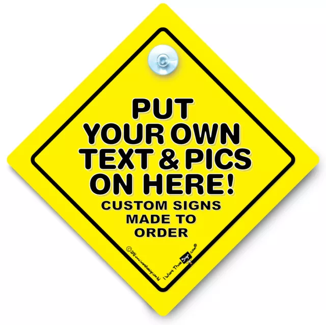 CUSTOM Car Sign, PERSONALISED Car Window Sign, MADE TO ORDER Baby on Board Sign 2