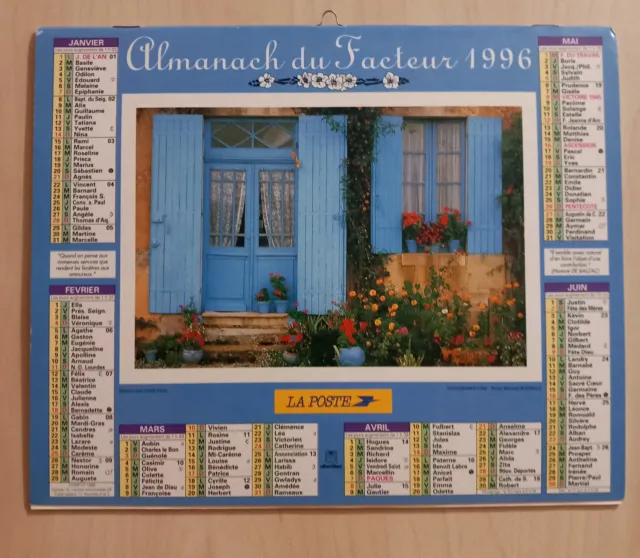 ALMANACH Calendrier 1996 LA NATIVITE - L'ANNONCIATION : :  Fournitures de bureau