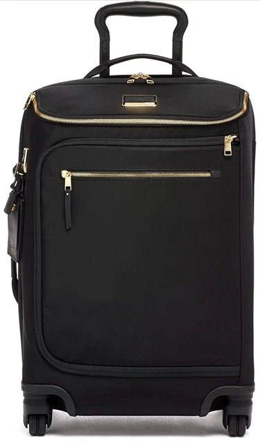 $695 TUMI Voyageur Black/GOLD Leger International Carry-On Luggage Black 22"