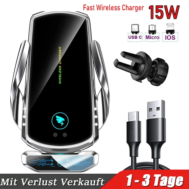Wireless Qi Auto Handy Halterung KFZ Halter mit Induktive Ladefunktion universal