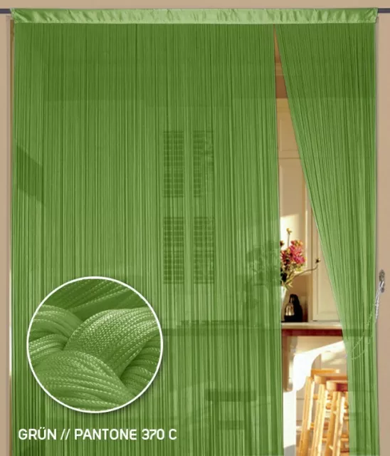 Fadenvorhang Vorhang Gardine Kaikoon 90 cm x 240 cm (BxH) Farbe Grün