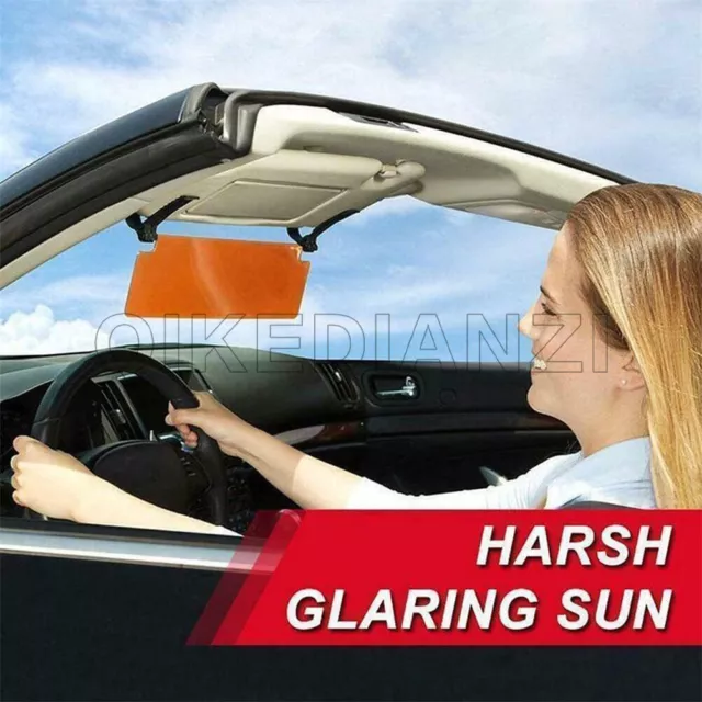 Universal Car Sun Visor Shade Extender Clip on Day and night anti-glare mirror