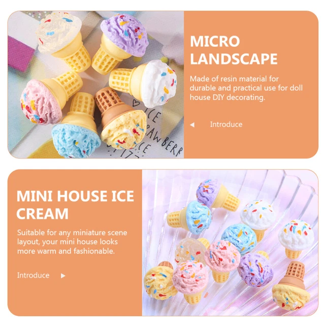 24 PCS MINI Food Miniature Ice Cream House Kitchen Toy Dessert Model £8