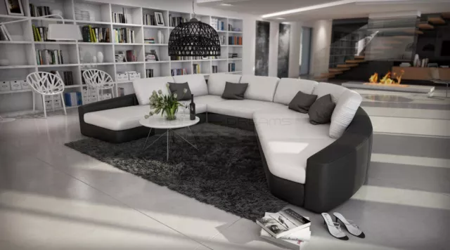 Lounge sofa leather round sofa corner sofa luxury couch design sofa RINA corner sofa relaxation sofa