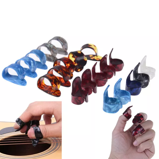 Guitar 10pcs Plectrum Nail Picking Thumb Finger Picks Stainless Steel cell-tz