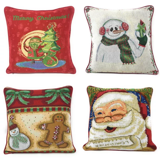 DaDa Bedding Set of 4 PCS Magical Santa Christmas Tapestry Throw Pillow Covers